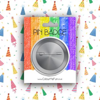 Personalised Rainbow Birthday Badge, 4 of 4