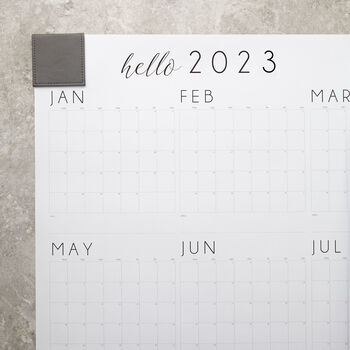 2023 Wall Calendar Planner With Leather Corners, 6 of 9