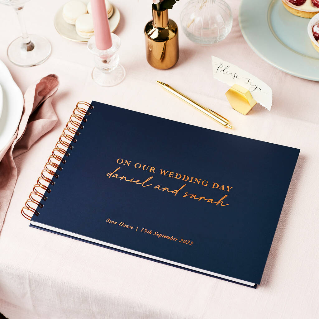 Personalised Timeless Wedding Guest Book, 1 of 10