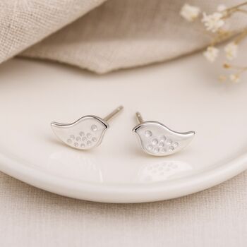 Sterling Silver Bird Stud Earrings – 7mm X 4mm, 3 of 9
