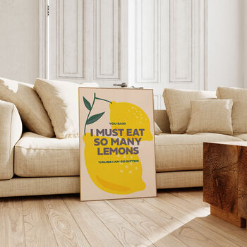 So Many Lemons Kate Nash Lyrics Print, Music Print, 5 of 8