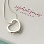Open Heart Necklace, thumbnail 2 of 7