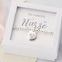 Personalised Bracelet For Nurse With Birthstone, thumbnail 1 of 6