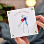 'To My Fiancé At Christmas' Button Card, thumbnail 1 of 2