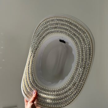 Bride To Be Pearl And Diamante Embellished Cowboy Hat, 2 of 3