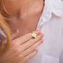 18ct Gold Nice Biscuit Charm Necklace, thumbnail 3 of 6