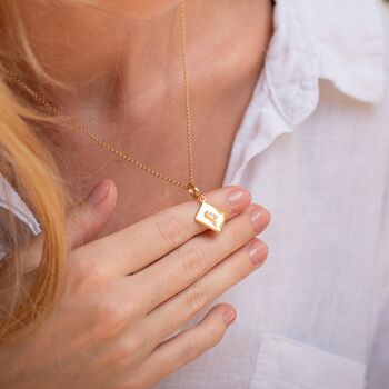 18ct Gold Nice Biscuit Charm Necklace, 3 of 6