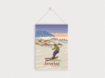 Avoriaz Ski Resort France Travel Poster Art Print, 5 of 7