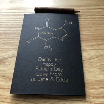 Personalised Coffee Molecule Father's Day Card, 7 of 12