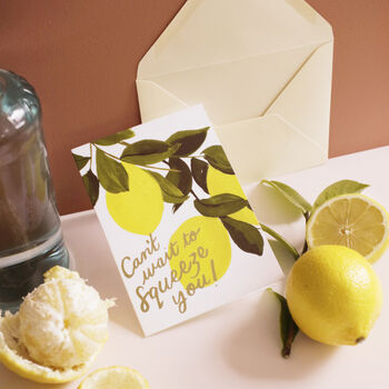 'Squeeze You!' Lemon Miss You Card, 3 of 3