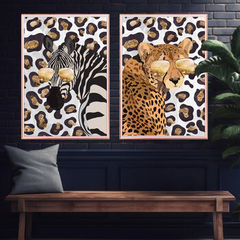 Custom Leopard Print Zebra Personalised Art, 4 of 8