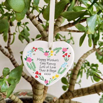 Personalised Mother's Day Floral Heart Decoration, 2 of 7