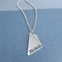 Mens Sterling Silver Personalised Geometric Necklace, thumbnail 4 of 6