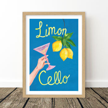 Limoncello Italian Cocktail Art Print, 8 of 10