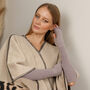 Alpaca Blend Long Arm Warmers – Pastel Lilac Grey And Soft Grey, thumbnail 5 of 9