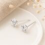 Sterling Silver Clear Cz Micro Stud Earrings – 4mm, thumbnail 3 of 12