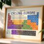 Cycling Europe Periodic Table Art Print, thumbnail 1 of 12