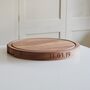 Personalised Round Wooden Cheese Boards, thumbnail 2 of 9