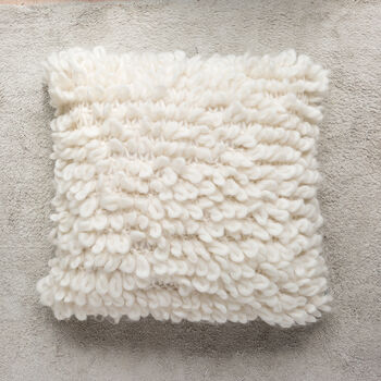 Loop Stitch Cushion Easy Knitting Kit, 3 of 9