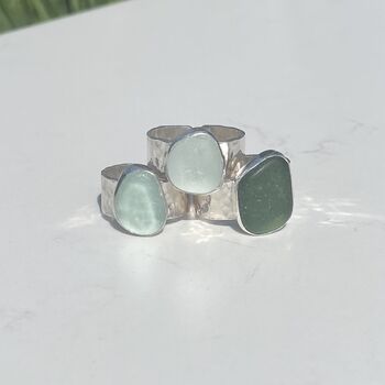 Sea Glass Cuff Ring, 2 of 5