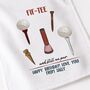 Personalised Fif Tee Tea Towel 50th Birthday Gift For Golfers, thumbnail 6 of 8