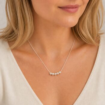 50th Birthday Solid Sterling Silver Nugget Necklace, 2 of 4