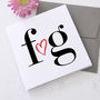 Personalised Initials Love Heart Card, thumbnail 1 of 2