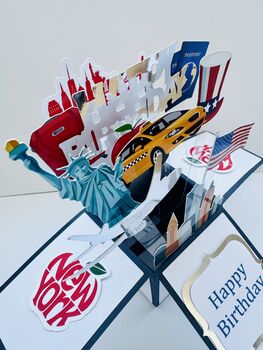 Personalisable New York Themed 3D Greeting/Gift Card, 10 of 12