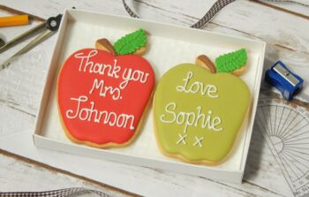 Personalised Hand Iced Apples Teacher Letterbox Gift, 2 of 4