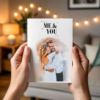 Personalised Anniversary 'Happy You And Me Day' Card, 2 of 6