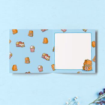 Popcorn Bear Birthday Card | Cute Greetings Card, 2 of 4