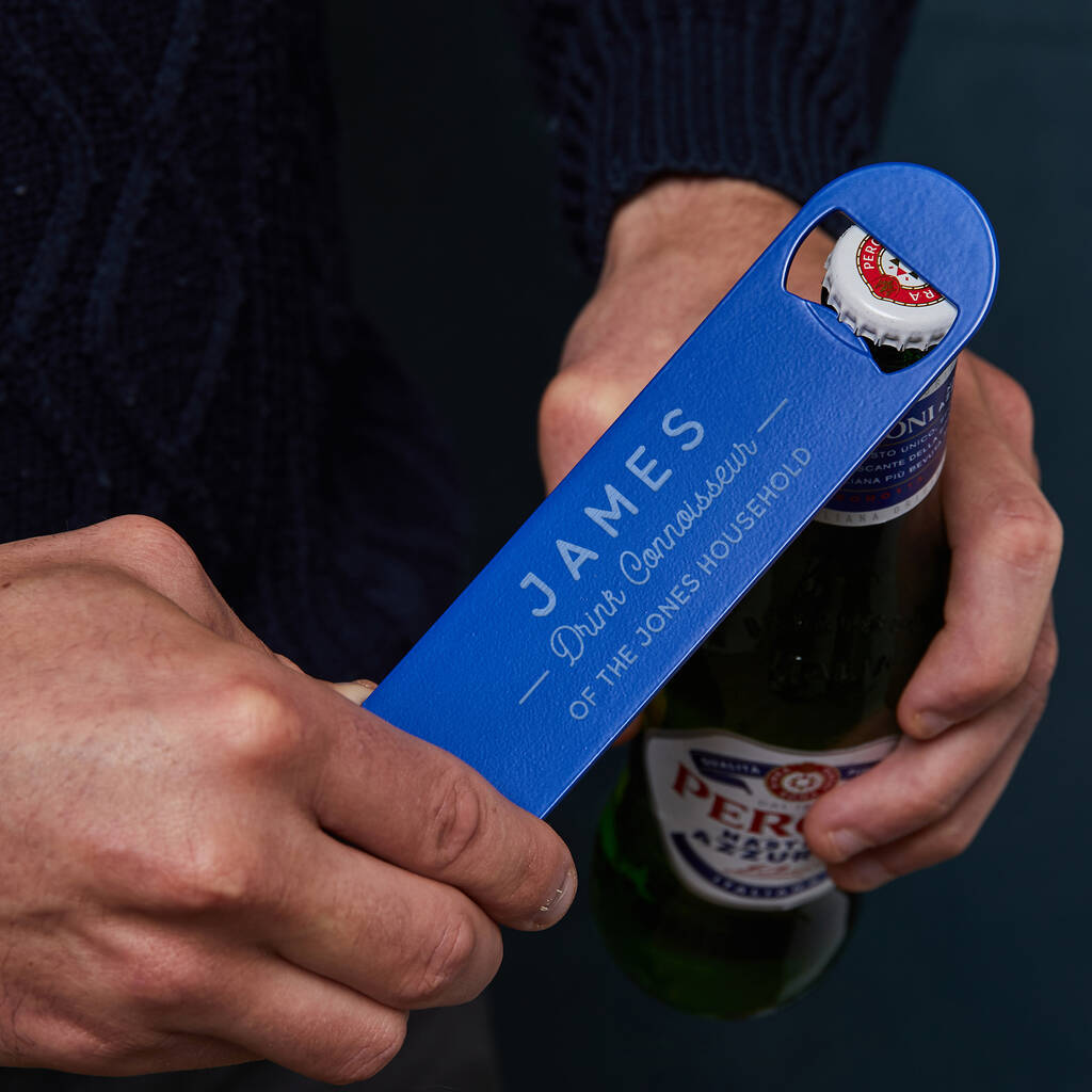 Personalised Metal Beer Bottle Opener For Men, 1 of 3