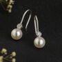 Sterling Silver Pearl Drop Earrings, thumbnail 4 of 10