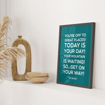 Dr Seuss 'Oh The Places You'll Go' Quote Print, 11 of 12