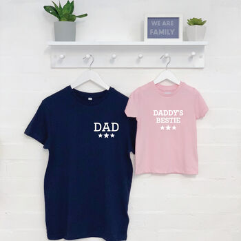 Dad And Daddy's Bestie Matching T Shirt Set, 2 of 6
