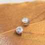 Aurora Ab Cz Stud Earrings In Sterling Silver, thumbnail 9 of 12