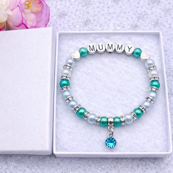 Personalised Birthstone Bracelet With Name Jewellery Gift For Her, 12 of 12