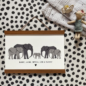 Personalised Animal Family A4 Print, 4 of 10