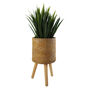 Rattan Effect Composite Planter With Stand, thumbnail 7 of 12
