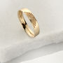 Gold Sun Pattern Women's Wedding Ring 4mm, thumbnail 2 of 5