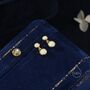 Sterling Silver Double White Opal Dangle Earrings, thumbnail 2 of 11