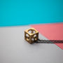 Minimal Brass Cube And Oxidized Silver Necklace, thumbnail 1 of 4