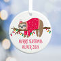 Sloth Christmas Decoration, thumbnail 1 of 6