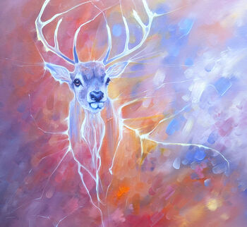 Stag In The Ether Oil Painting, 4 of 9