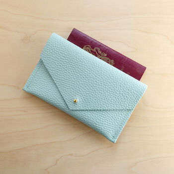 Personalised Envelope Leather Passport Case, 8 of 12
