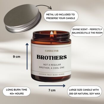Funny Brother Birthday Gift Novelty Candle, 3 of 7