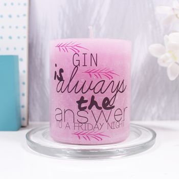 Gin 'Is Always The Answer' Alcohol Theme Candle, 4 of 11
