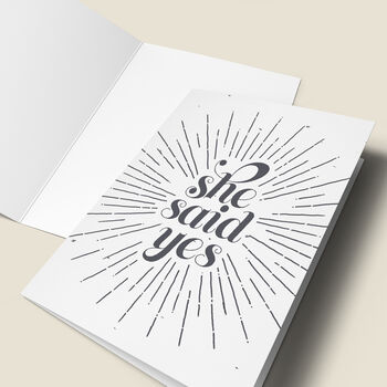 'She Said Yes' Engagement Card, 4 of 4