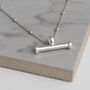 Sterling Silver T Bar Necklace, thumbnail 1 of 9