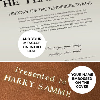 Tennessee Titans Personalised Nfl American Football Gift Newspaper History Book, 6 of 12